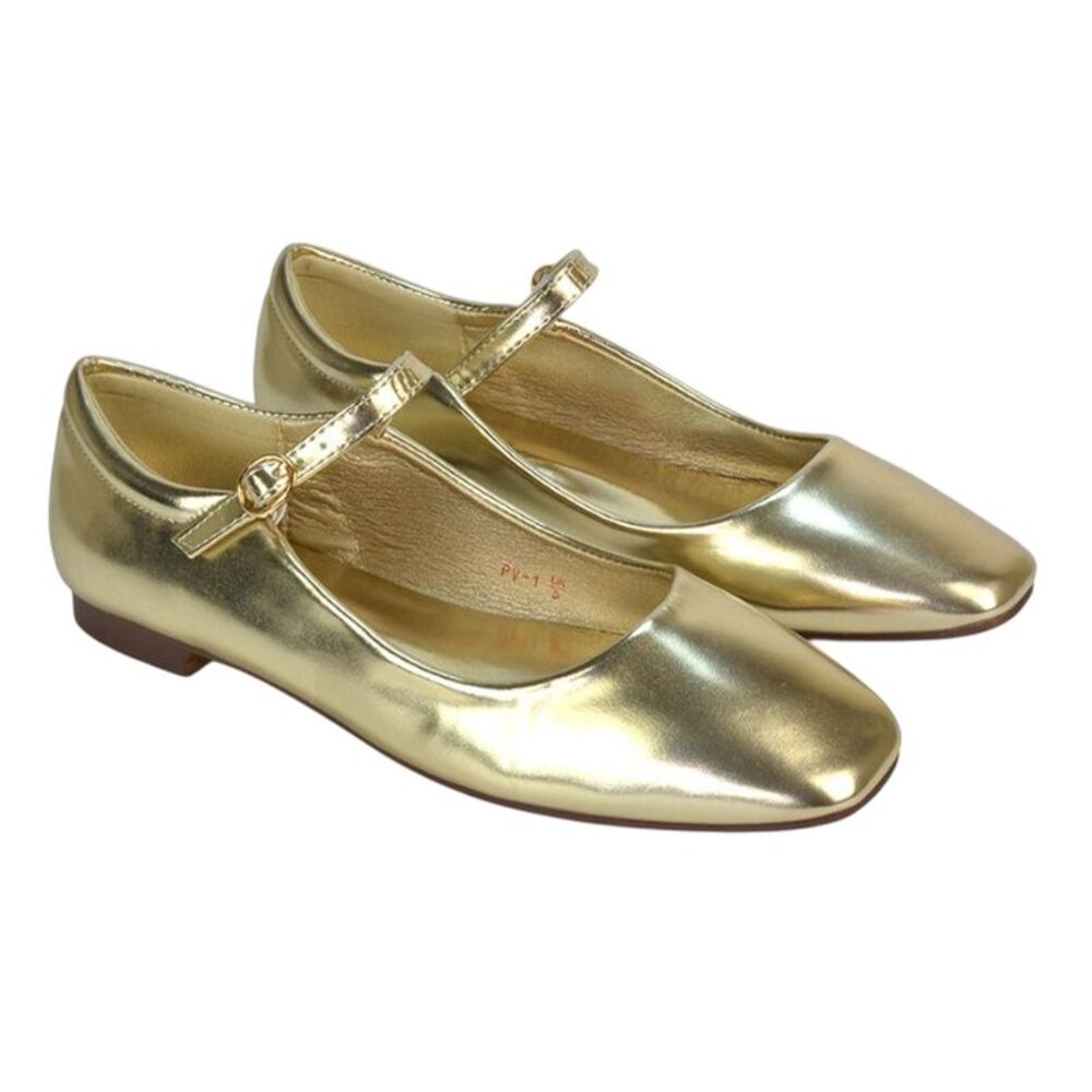 XY London Womens/Ladies Allegra Ballet Shoes / Metallic Gold